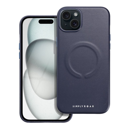 Apple iPhone 15 Plus Roar Leather magsafe zaštitna maskica (Plava)