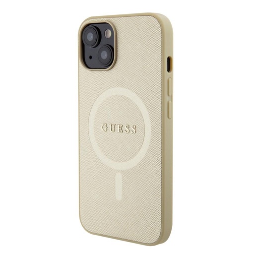 Apple iPhone 15 Plus Guess PU Saffiano MagSafe futrola (Bež) - GUHMP15MPSAHMCB