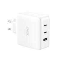XO CE14 brzi punjač max. 100W (Bijela) – 2× USB-C 100W + USB-A 18W, GaN tehnologija