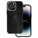 Apple iPhone 13 Pro Max liquid glitter camera hátlap tok (Fekete)