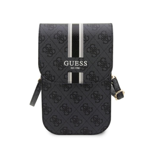 Guess 4G Printed Stripe Phone Bag (Crna) - GUWBP4RPSK
