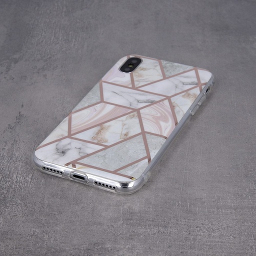 Apple iPhone 12 / iPhone 12 Pro geometric marmur zaštitna maskica (Ružičasta)
