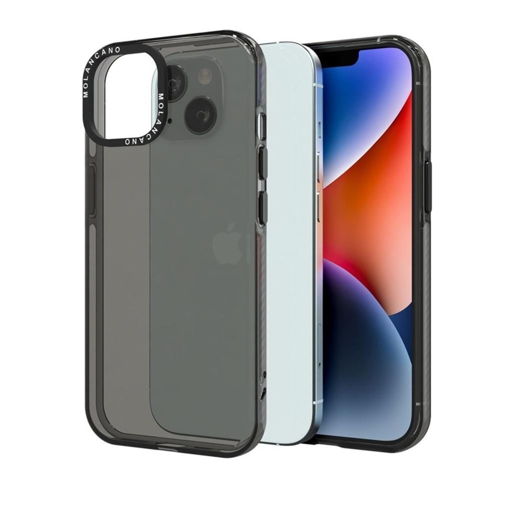 Apple iPhone 15 MOLAN CANO rainbow TPU hátlap tok (Fekete)
