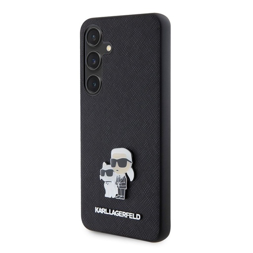 Samsung Galaxy S24 Karl Lagerfeld PU Saffiano Metal Karl and Choupette futrola (Crna) – KLHCS24SPSAKCMPK