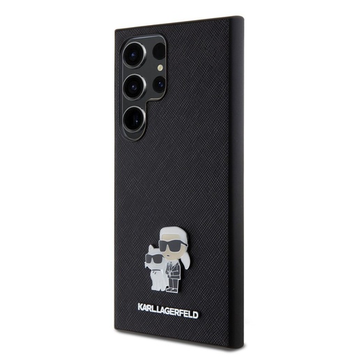 Samsung Galaxy S24 Ultra Karl Lagerfeld PU Saffiano Metal Karl and Choupette futrola (Crna) – KLHCS24LPSAKCMPK