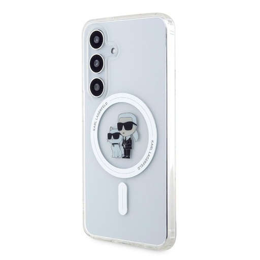 Samsung Galaxy S24 Karl Lagerfeld IML Glitter Karl and Choupette MagSafe futrola (Proziran) – KLHMS24SHGKCNOT