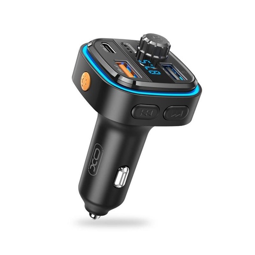 XO BCC08 FM transmitter, bluetooth, USB-C port, 3.1A, pendrive bement crna