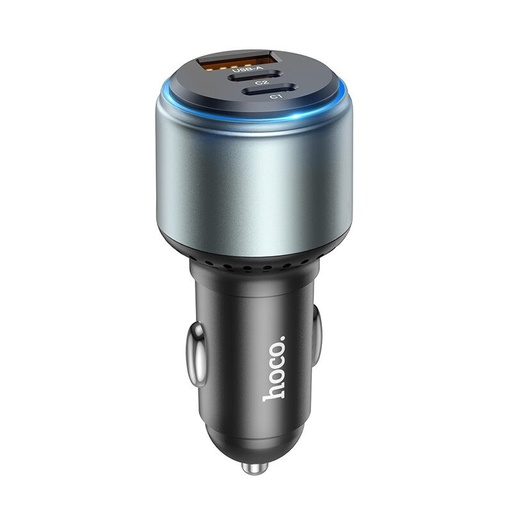 Hoco NZ9 Auto punjač 95W s ukupnom snagom (Type-C1:65W,Type-C2:30W,USB-A:18W) crna