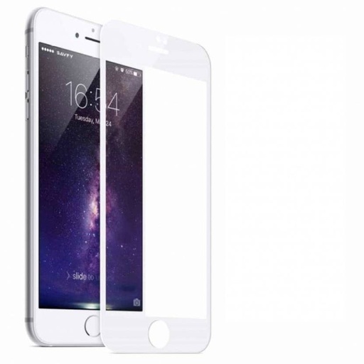 Apple iPhone 6/7/8 savijen zaštitno staklo, proziran (bijela okvir)