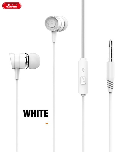 XO EP20 žičani slušalice, s mikrofonom, 3,5mm Jack s priključkom bijela