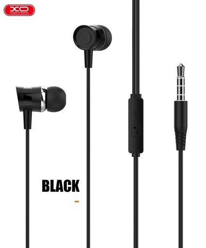 XO EP20 žičani slušalice, s mikrofonom, 3,5mm Jack s priključkom crna