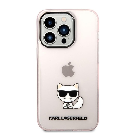 Apple iPhone 14 Pro (Ružičasta) Karl Lagerfeld Choupette Logo futrola - KLHCP14LCTTRI