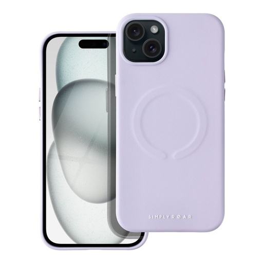 Apple iPhone 15 Plus Roar Leather magsafe zaštitna maskica (Ljubičasta)