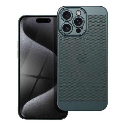 Apple iPhone 15 Pro Max Breezy perforiran plastika zaštitna maskica (Zelena)