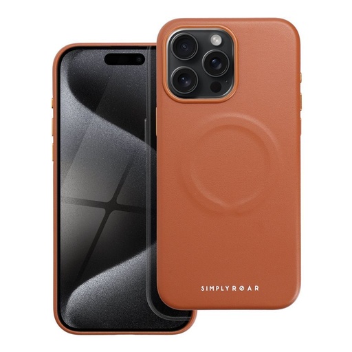Apple iPhone 15 Pro Max Roar Leather magsafe zaštitna maskica (Smeđa)