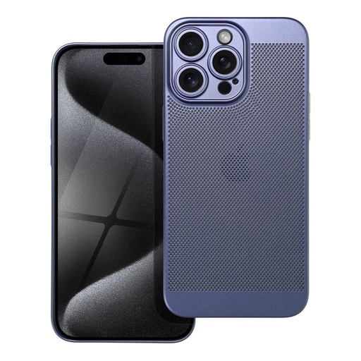Apple iPhone 15 Pro Max Breezy perforiran plastika zaštitna maskica (Plava)