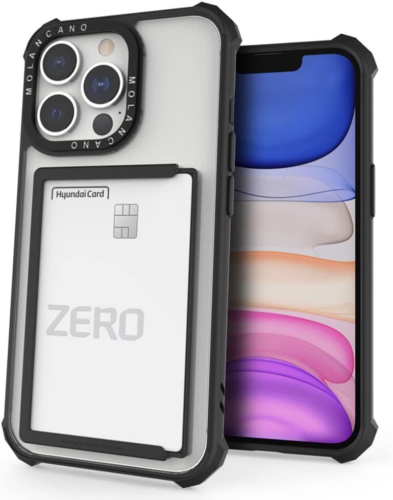 Apple iPhone 6/iPhone 7/iPhone 8/iPhone SE 2020/iPhone SE 2022 MOLAN CANO HN7 strapabíró hátlap tok kártyatartóval (Fekete)