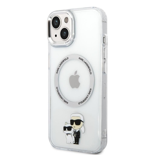 Apple iPhone 15 Karl Lagerfeld IML Karl and Choupette MagSafe futrola (Proziran) – KLHMP15SHNKCIT