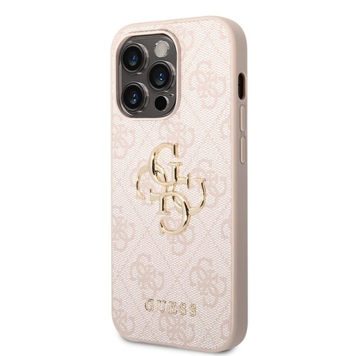 Apple iPhone 15 Pro Max Guess PU 4G Metal Logo futrola (Ružičasta) - GUHCP15X4GMGPI