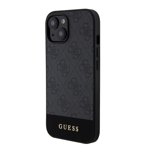 Apple iPhone 15 Guess PU 4G Stripe MagSafe futrola (Crna) - GUHMP15SG4GLGR