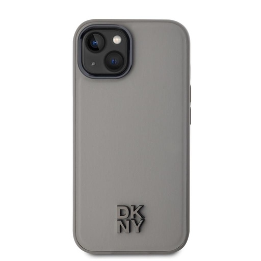 Apple iPhone 15 DKNY PU Leather Stack Logo Magsafe zaštitna maskica (Siva - DKHMP15SPSMCSLE)