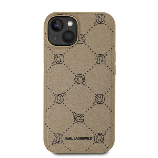 Apple iPhone 14 Karl Lagerfeld PU Karl Heads Pattern MagSafe futrola (Bež) – KLHMP14SPGKHPHE