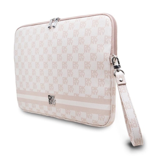DKNY PU Leather Checkered Pattern and Stripe Laptop futrola 13" - 14" (Ružičasta - DKCS14PVSHLP)