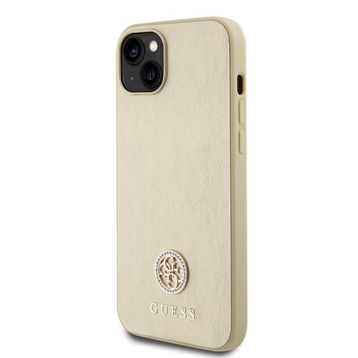 Apple iPhone 15 Guess PU 4G Strass Metal Logo futrola (Zlatna) - GUHCP15SPS4DGPD