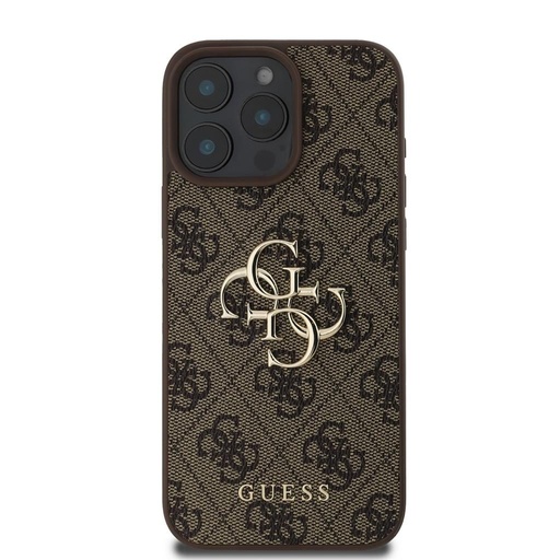 Apple iPhone 16 Pro Max Guess PU 4G Metal Logo futrola (Smeđa) - GUHCP16X4GMGBR