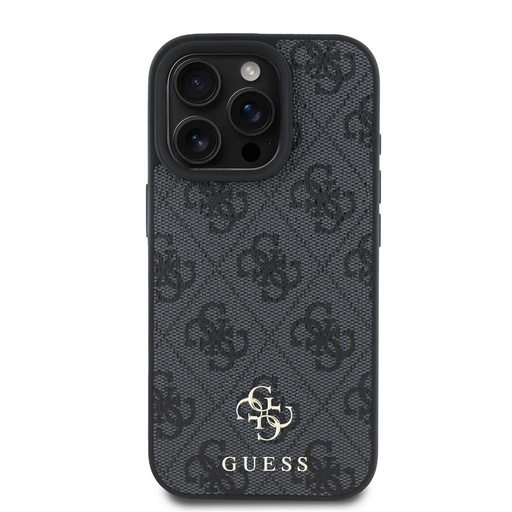 Apple iPhone 16 Pro Guess PU 4G Small Metal Logo MagSafe futrola (Siva) - GUHMP16LP4SM4MK