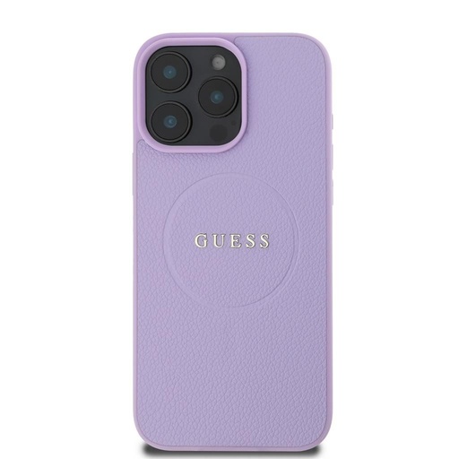 Apple iPhone 16 Pro Max Guess PU Grained Classic Logo MagSafe futrola (Ljubičasta) - GUHMP16XPGHSMMU