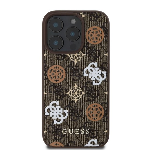 Apple iPhone 16 Pro Guess PU 4G Peony MagSafe futrola (Smeđa) - GUHMP16LP4PWPW