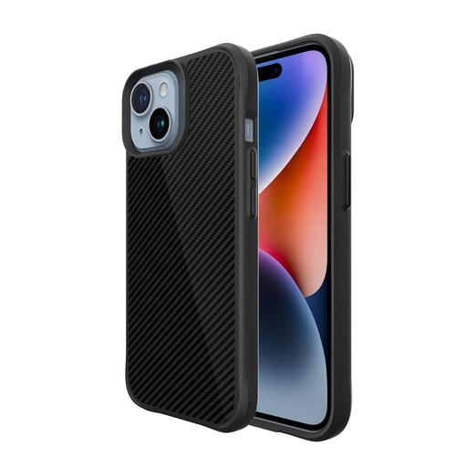 Apple iPhone 15 TOKO Carbon fiber zaštitna maskica (Crna)