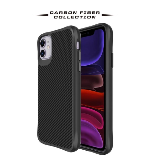 Apple iPhone 11 TOKO Carbon fiber zaštitna maskica (Crna)