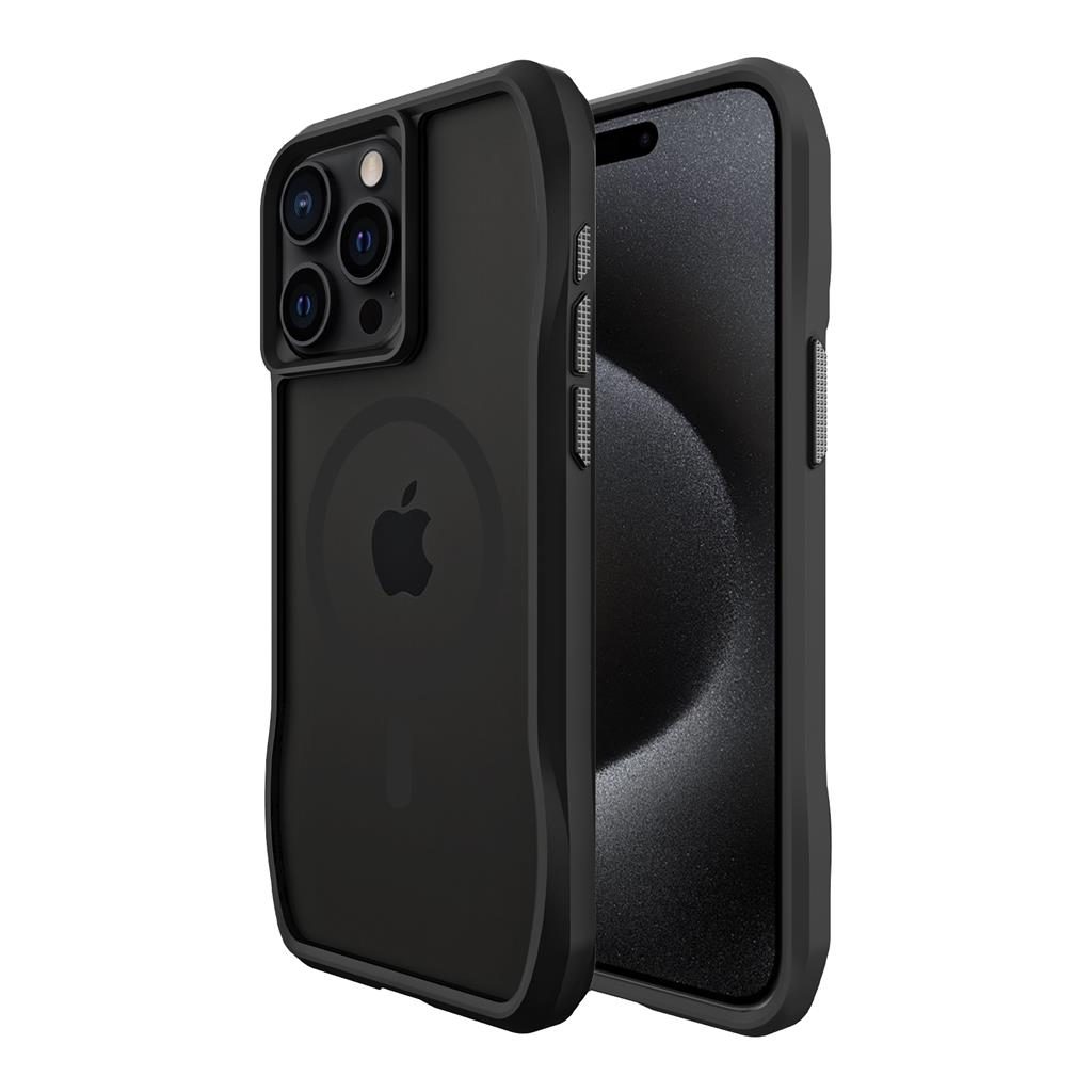 Apple iPhone 15 Pro Max TOKO Octagon magsafe hátlap tok (Fekete)