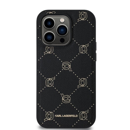 Apple iPhone 14 Pro Max Karl Lagerfeld PU Karl Heads Pattern MagSafe futrola (Crna) – KLHMP14XPGKHPHK
