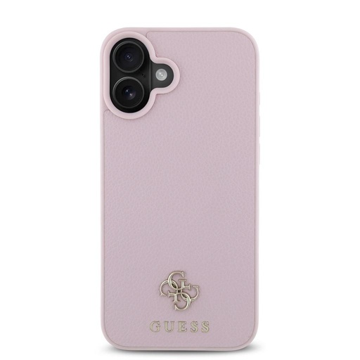 Apple iPhone 16 Plus Guess PU Grained 4G Small Metal Logo MagSafe futrola (Ružičasta) - GUHMP16MPGCSM4MP