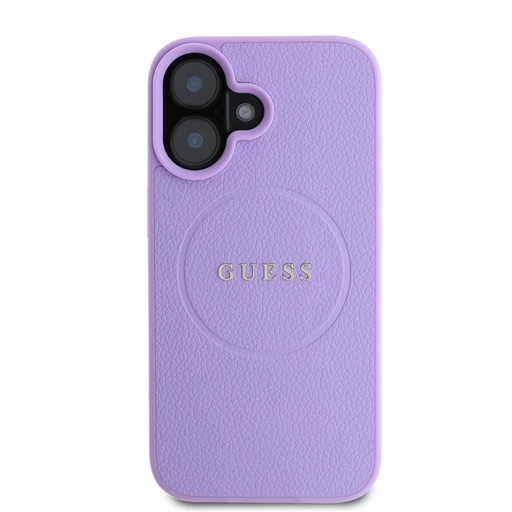 Apple iPhone 16 Plus Guess PU Grained Classic Logo MagSafe futrola (Ljubičasta) - GUHMP16MPGHSMMU