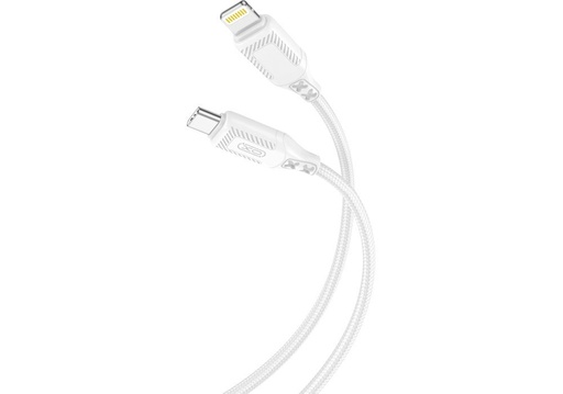 XO NB-Q236A pleten USB-C–Lightning podatkovni kabel (Bijela) – 27W