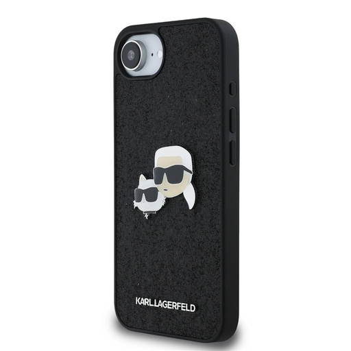 Apple iPhone 16e Karl Lagerfeld Fixed Glitter Metal K&CH futrola (Crna) – KLHCPSE4PFGKCPK