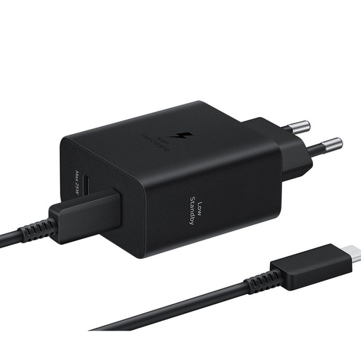 Samsung PD Dual USB-C mrežni brzi punjač 50W + USB-C kabel (Crna)