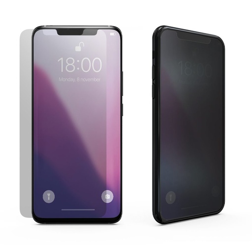 Apple iPhone 15 Pro privacy (zaštita privatnosti kut smanjen) zaštitno staklo (Proziran crna s rubom)