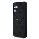 Samsung Galaxy S25 Guess PU Leather 4G Colored Ring MagSafe tok (Fekete) - GUHMS25SG4GFRK