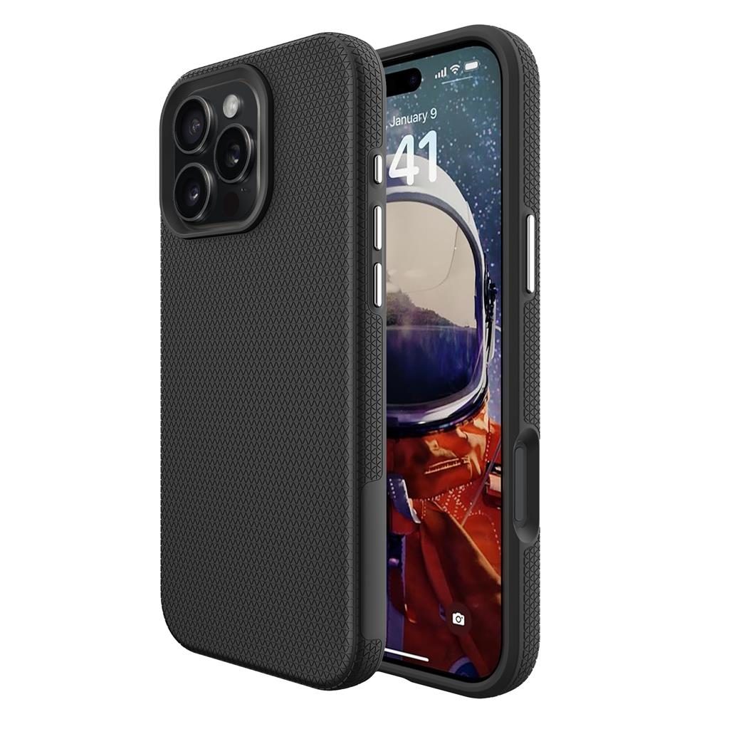 Apple iPhone 16 Pro Max TOKO Triangle hátlap tok (Fekete)