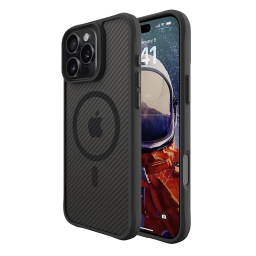 Apple iPhone 16 Pro Max TOKO Carbon fiber MagSafe zaštitna maskica (Crna)