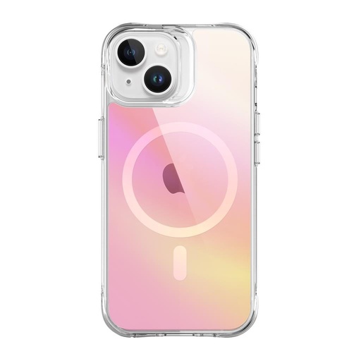 Apple iPhone 15 TOKO Pure rainbow magsafe zaštitna maskica (Ružičasta)