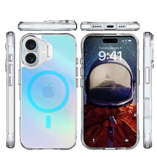 Apple iPhone 16 TOKO Pure rainbow magsafe zaštitna maskica (Plava)