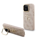Apple iPhone 16 Pro Max Guess PU 4G Metal Logo Stand Camera Frame tok (Rózsaszín) - GUHCP16XPCS4GP4P