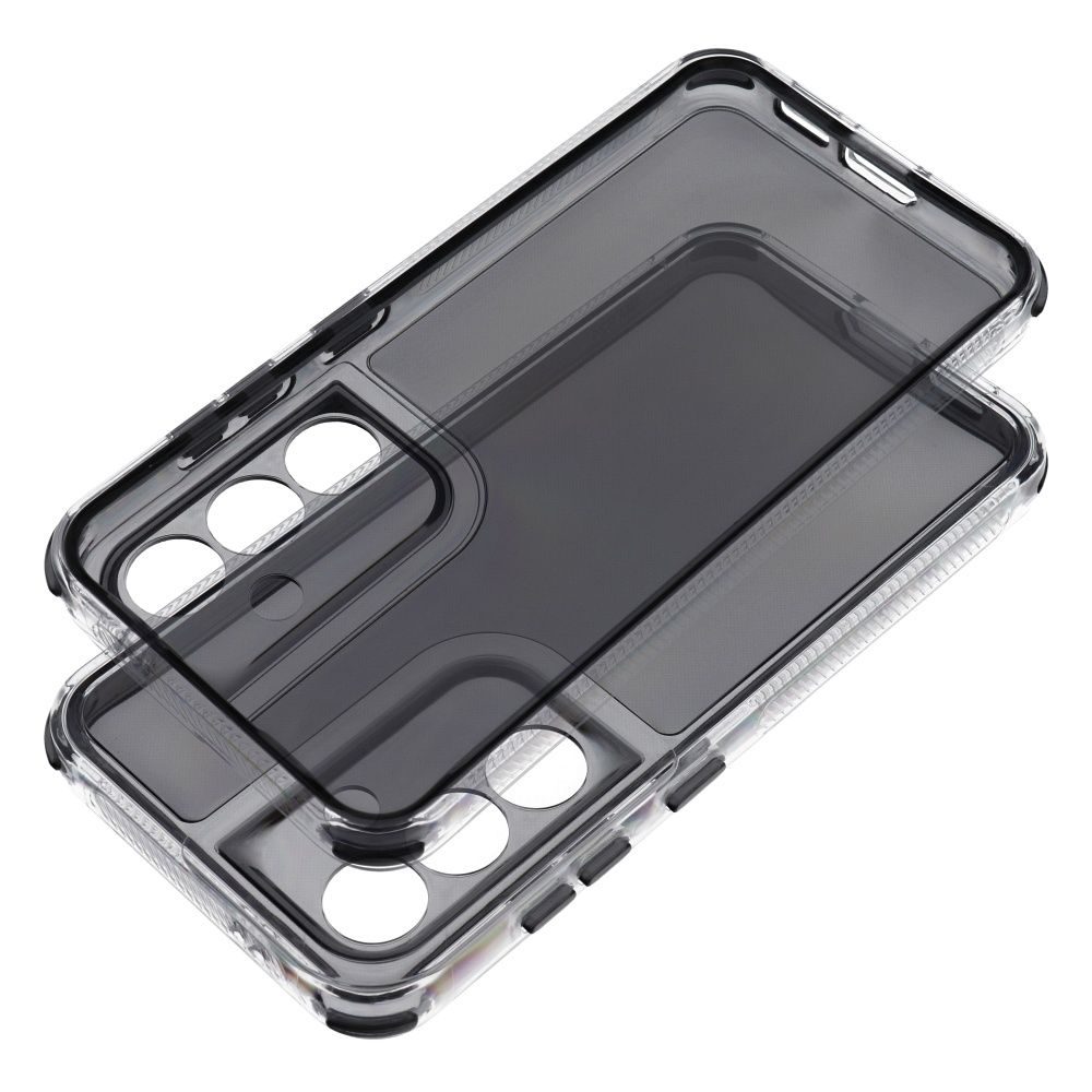 Samsung Galaxy S25 Matrix Clear szilikon hátlap tok (Fekete)
