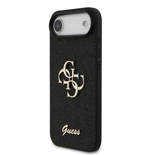 Guess PU Fixed Glitter 4G Metal Logo futrola iPhone 17 Air (Crna) - GUHCP17MHG4SGK